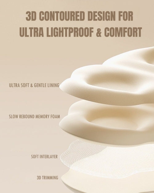3D Contoured Puffy Cute Could Sleep Eye Mask - Ultra Lightproof