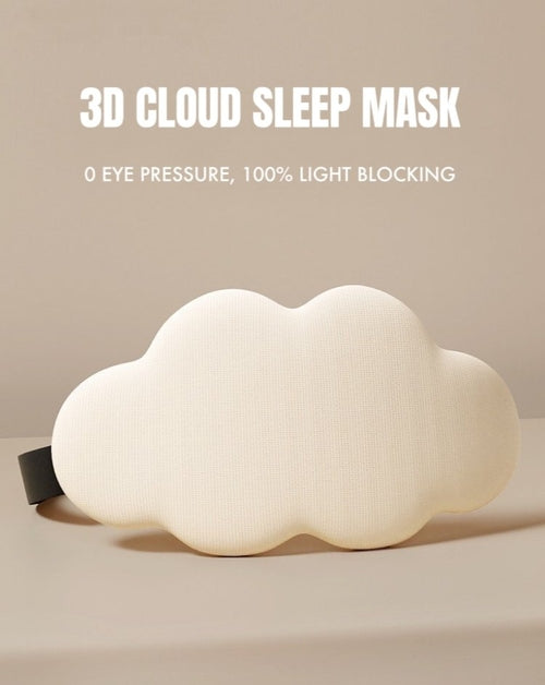 3D Contoured Puffy Cute Could Sleep Eye Mask - Ultra Lightproof